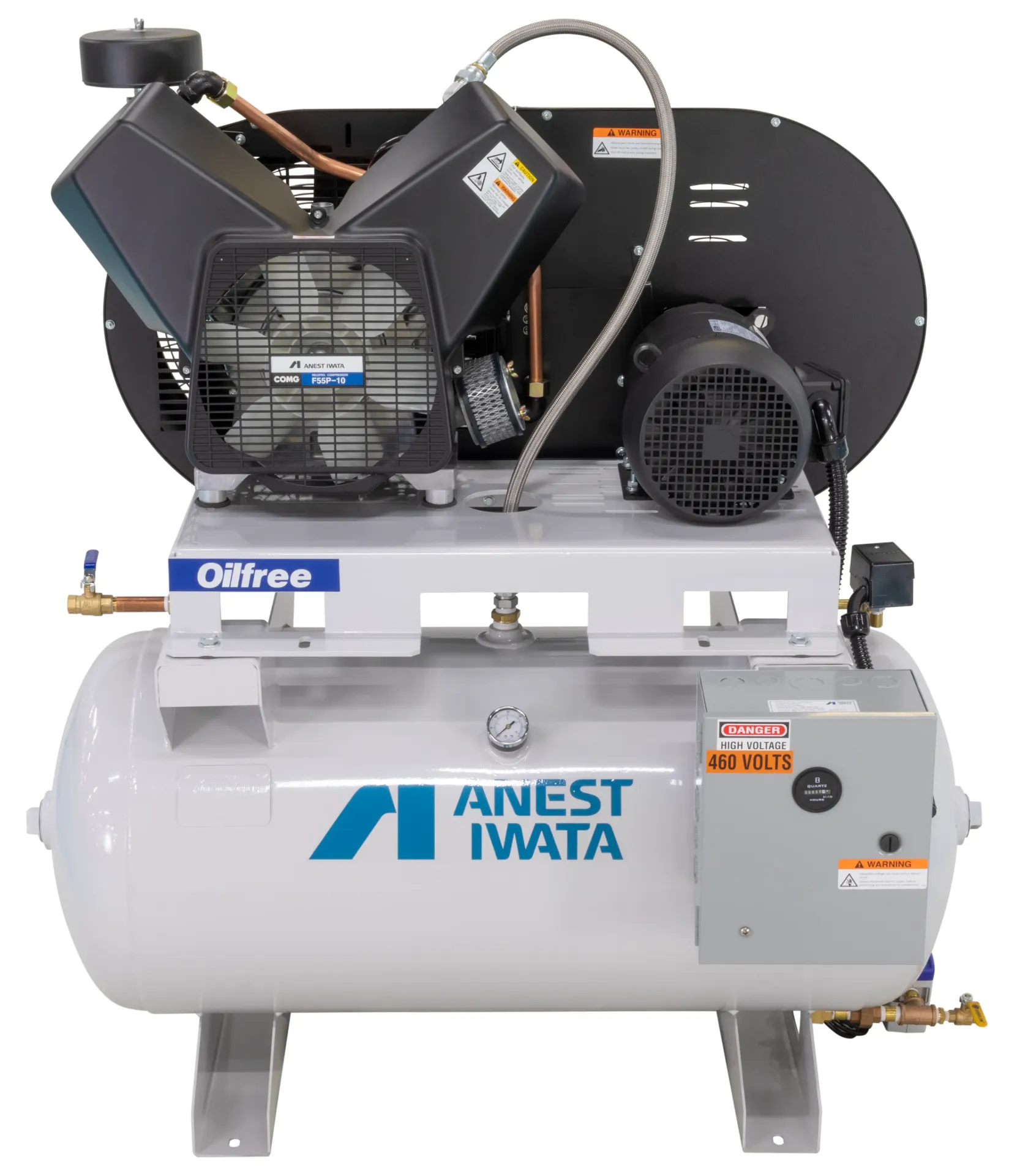 Anest Iwata OFT-10-H-120 Oil Less Reciprocating Compressor