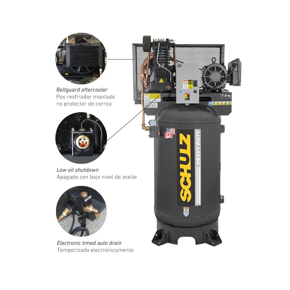 Schulz P7580VL30X-1 Premium Piston Compressor