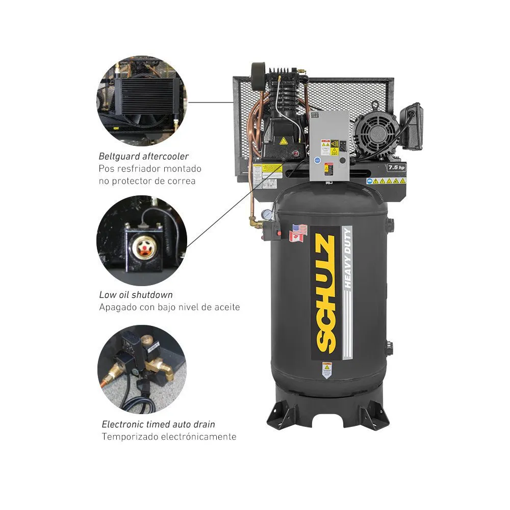 Schulz P7580VL30X-3 Premium Piston Compressor