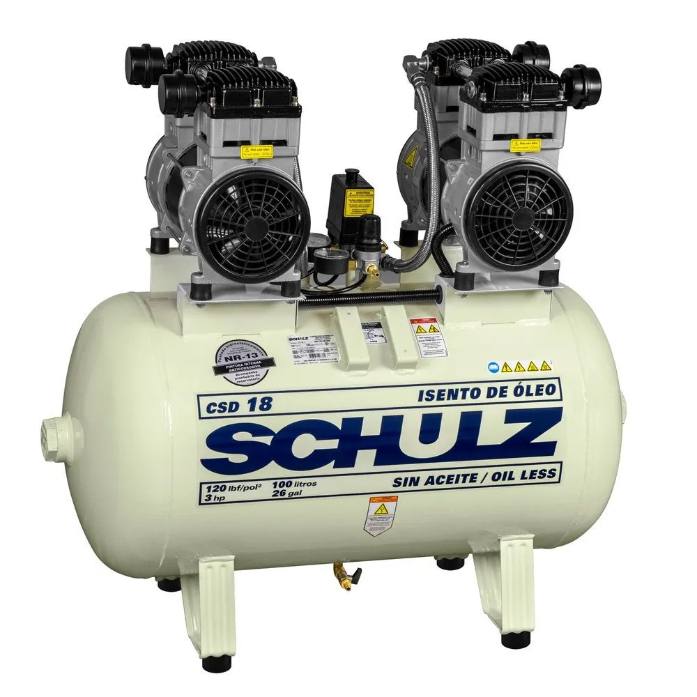 Schulz CSD 18/30 Oil-Less Piston Compressor
