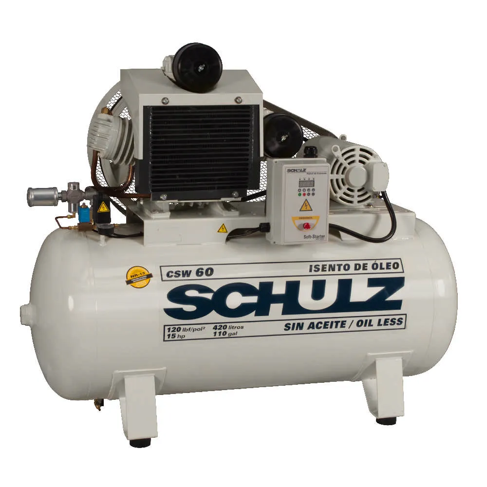 Schulz 15120HW60-3 Oil-Less Piston Compressor